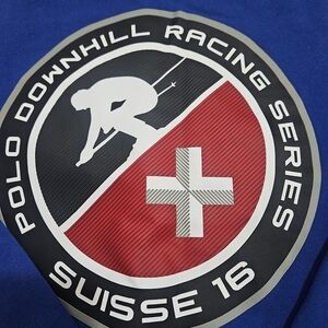 Blue Ralph Lauren Sweater Downhill Racing Series Sz M